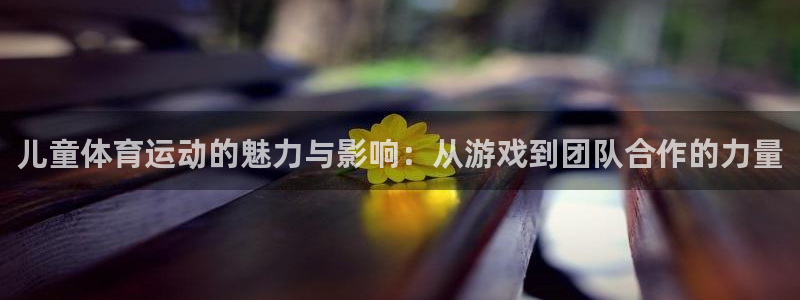 必发官方正版app娱乐首页官网下载:儿童体育运动的魅力与影响